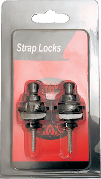 Pair of Strap Locks with Screws - Black